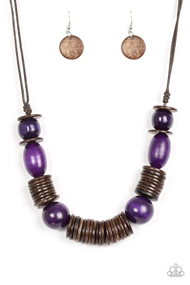 Paparazzi Necklace ~ You Better BELIZE It! - Purple