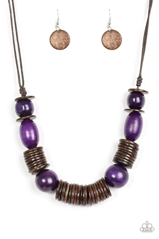 Paparazzi Necklace ~ You Better BELIZE It! - Purple