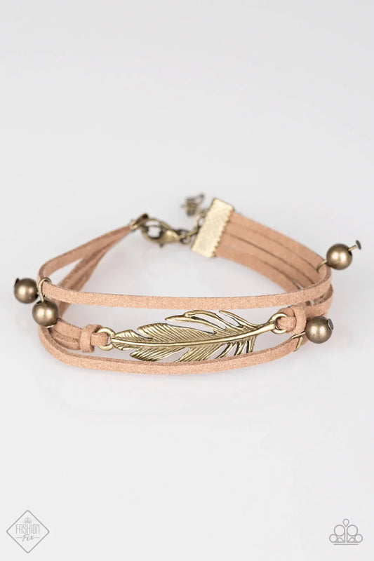Paparazzi Bracelet ~ Fearless Falcon  - Brass