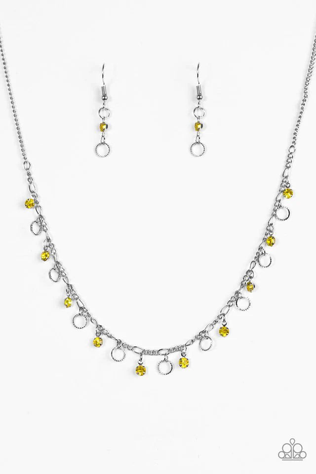Paparazzi Necklace ~ Dinner Party Demure - Yellow
