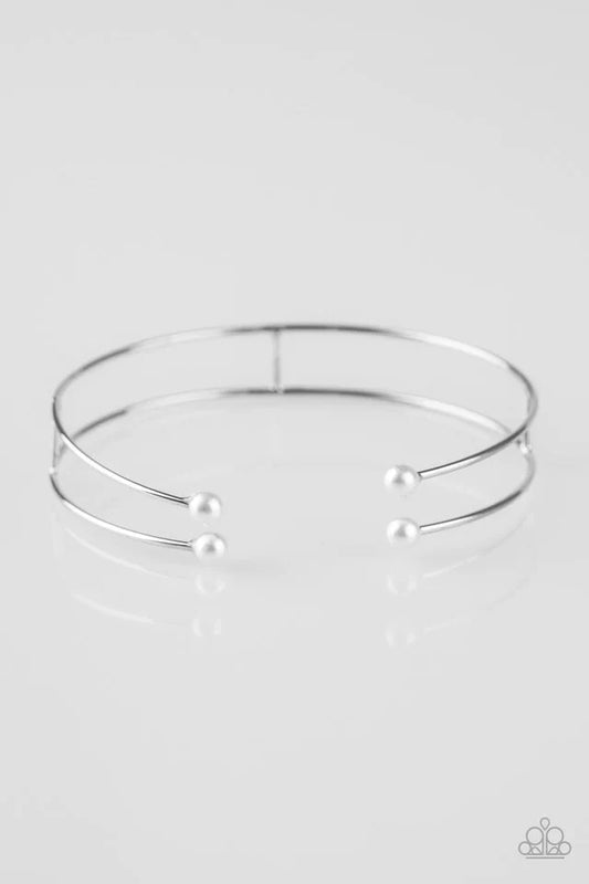 Paparazzi Bracelet ~ Delicately Demure - White