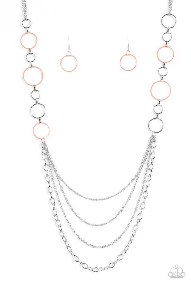 Paparazzi Necklace ~ Industrial Circus - Orange