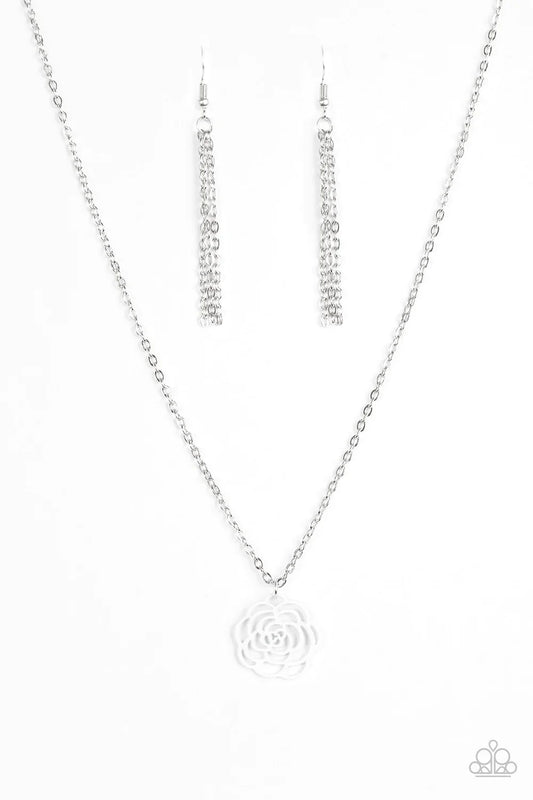 Paparazzi Necklace ~ Blossom Bliss - White