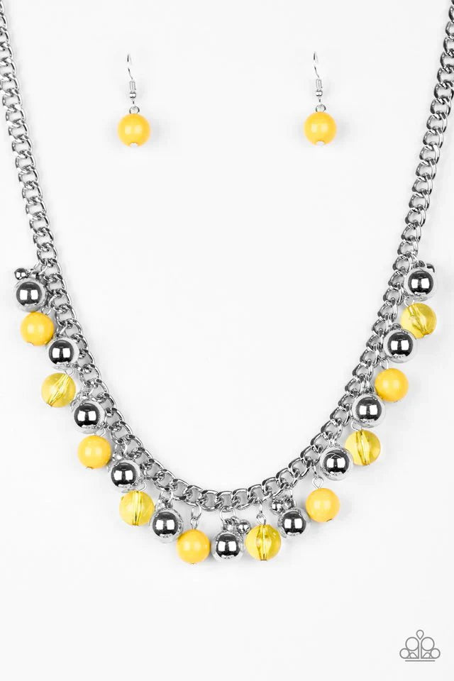 Paparazzi Necklace ~ Keep A GLOW Profile - Yellow
