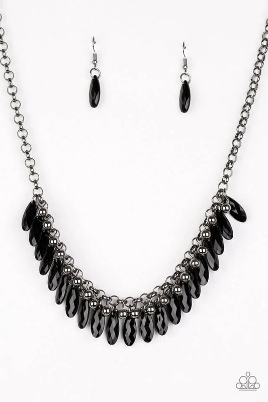 Paparazzi Necklace ~ Jersey Shore - Black