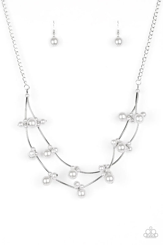 Paparazzi Necklace ~ Wedding BELLES - Silver