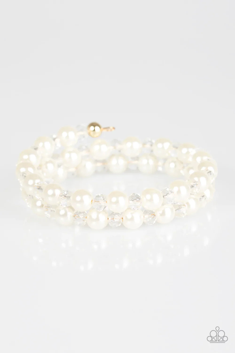 Paparazzi Bracelet ~ Modestly Modest - White