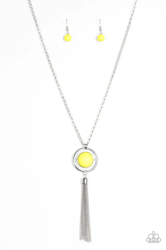 Paparazzi Necklace ~ Always Front and Center - Yellow