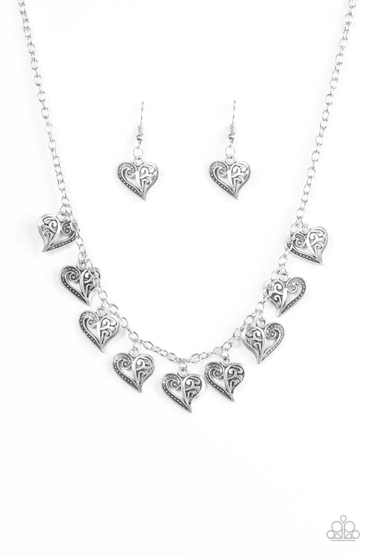 Paparazzi Necklace ~ Speaking From The Heart - Silver