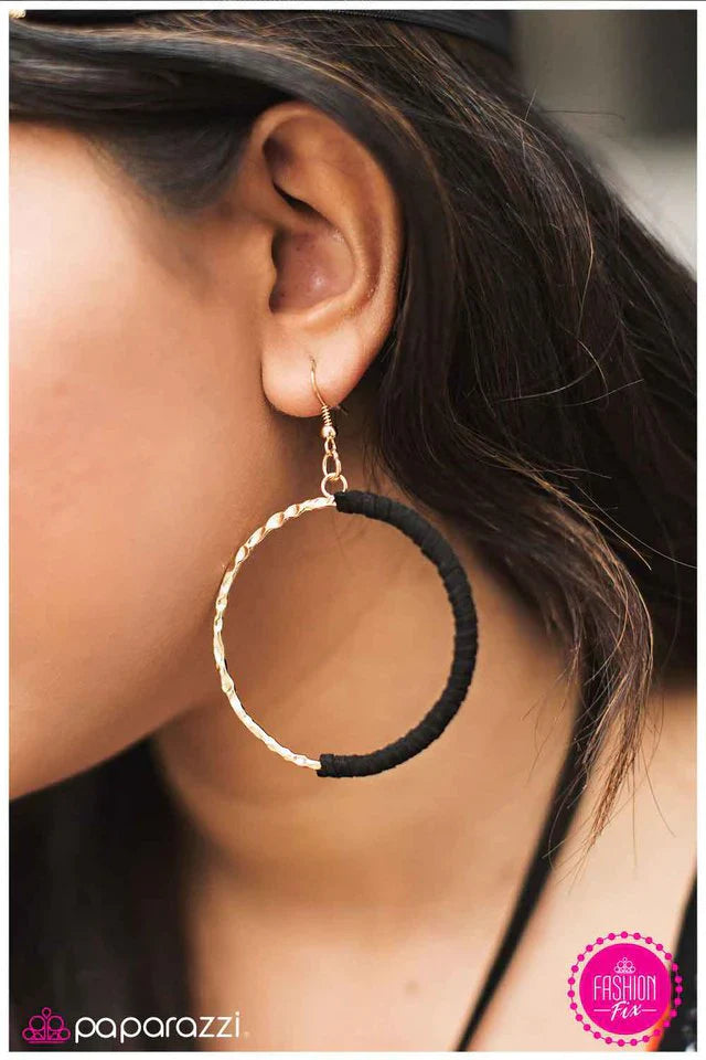 Paparazzi Earring ~ Keep It Under Wraps - Gold