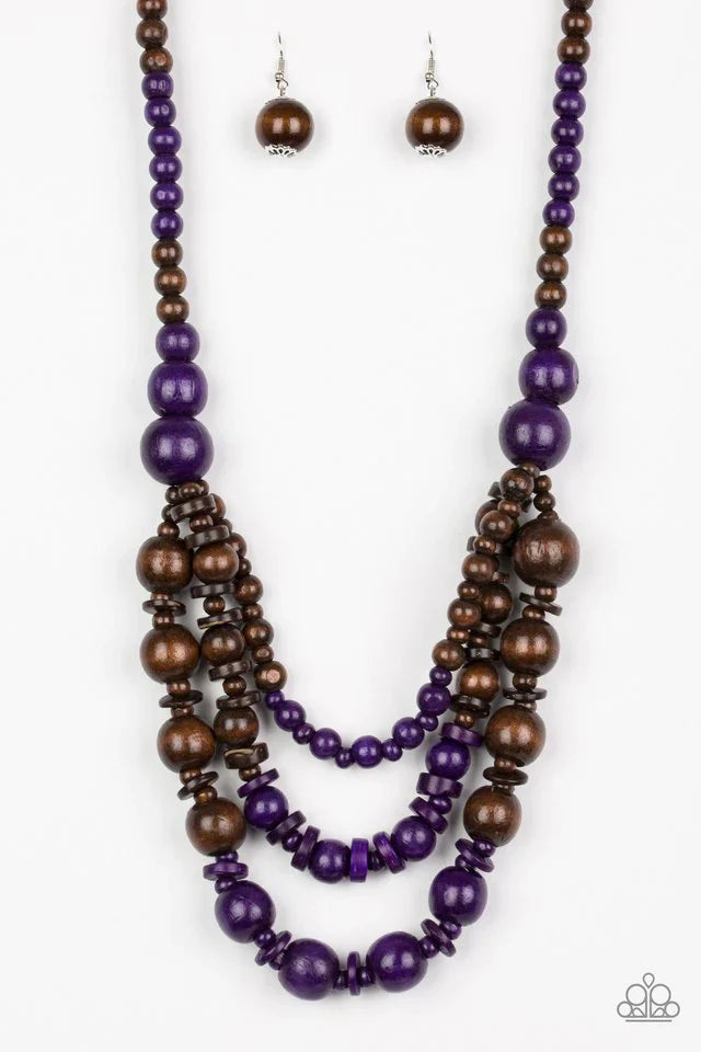 Paparazzi Necklace ~ Rio Rainbows - Purple