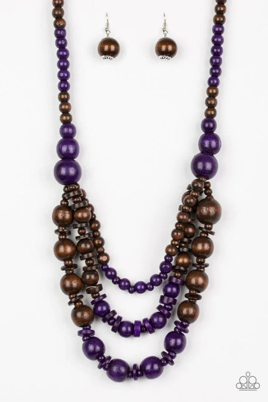Paparazzi Necklace ~ Rio Rainbows - Purple