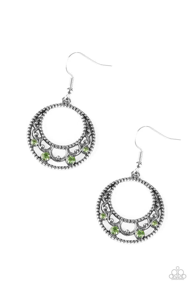 Paparazzi Earring ~ Colorfully Carefree - Green