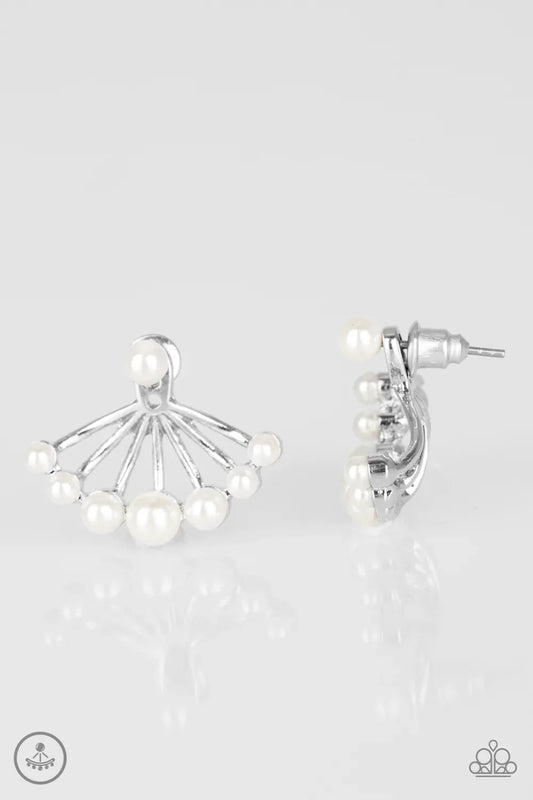 Paparazzi Earring ~ Big Dreams - White
