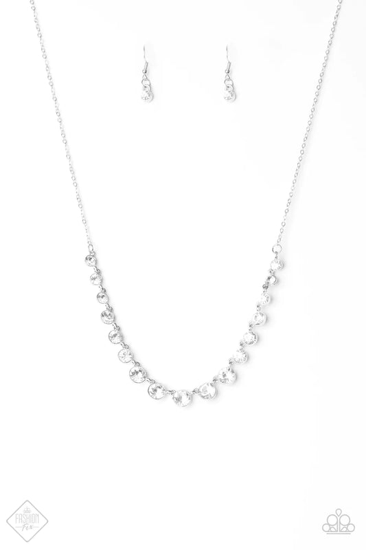 Paparazzi Necklace ~ Here We GLOW!  - White