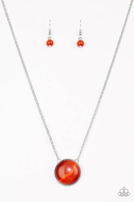 Paparazzi Necklace ~ GLOW Down In History - Orange