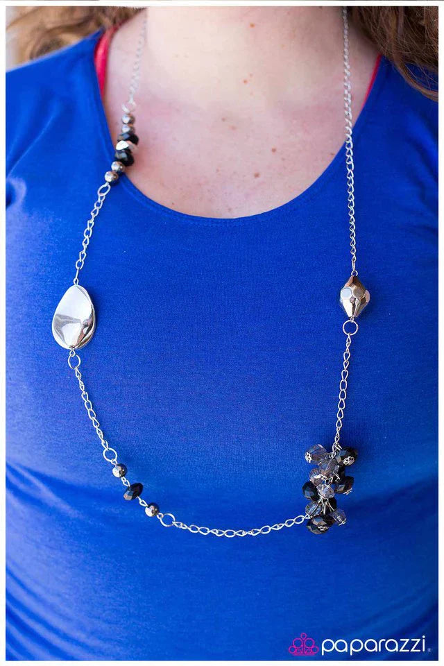 Paparazzi Necklace ~ Otherwise Engaged - Black