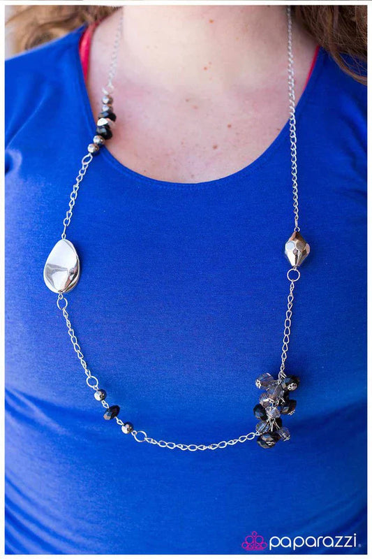 Paparazzi Necklace ~ Otherwise Engaged - Black