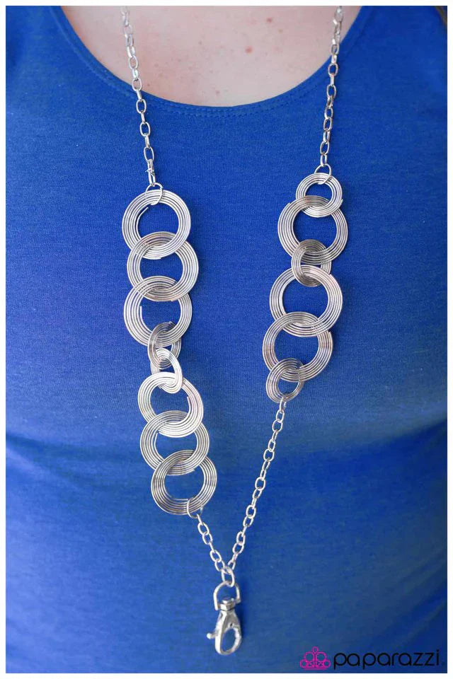 Paparazzi Necklace ~ Spun Out Of Control - Silver