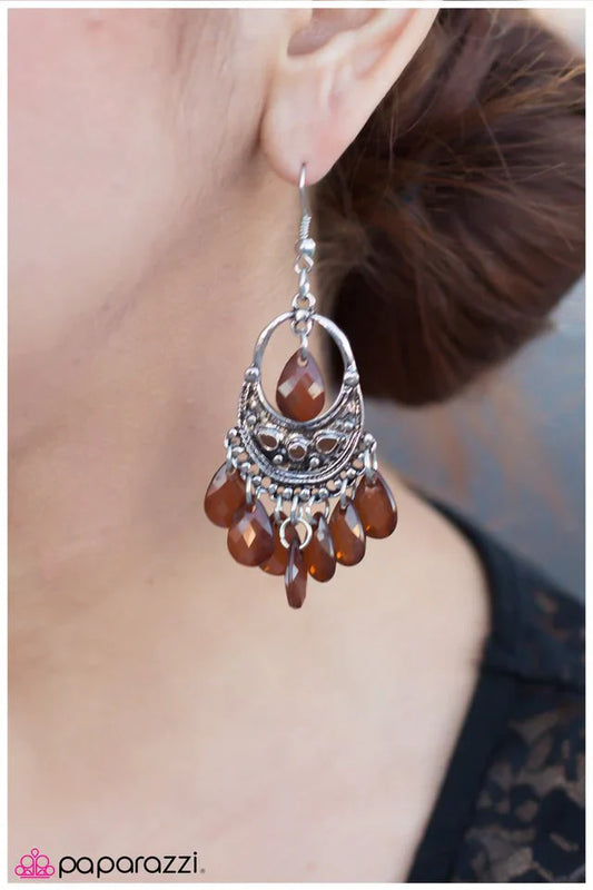 Paparazzi Earring ~ Oh, That Is Rich! - Brown