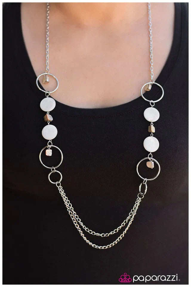 Paparazzi Necklace ~ Chalk It Up - White