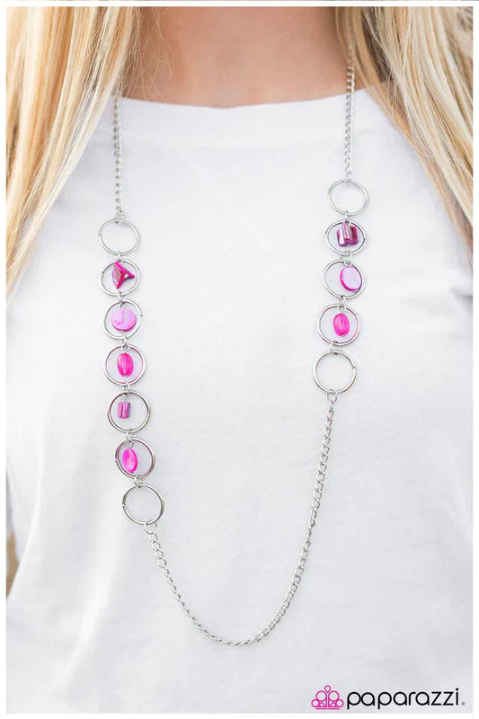 Paparazzi Necklace ~ Do Not Shell Yourself Short - Pink