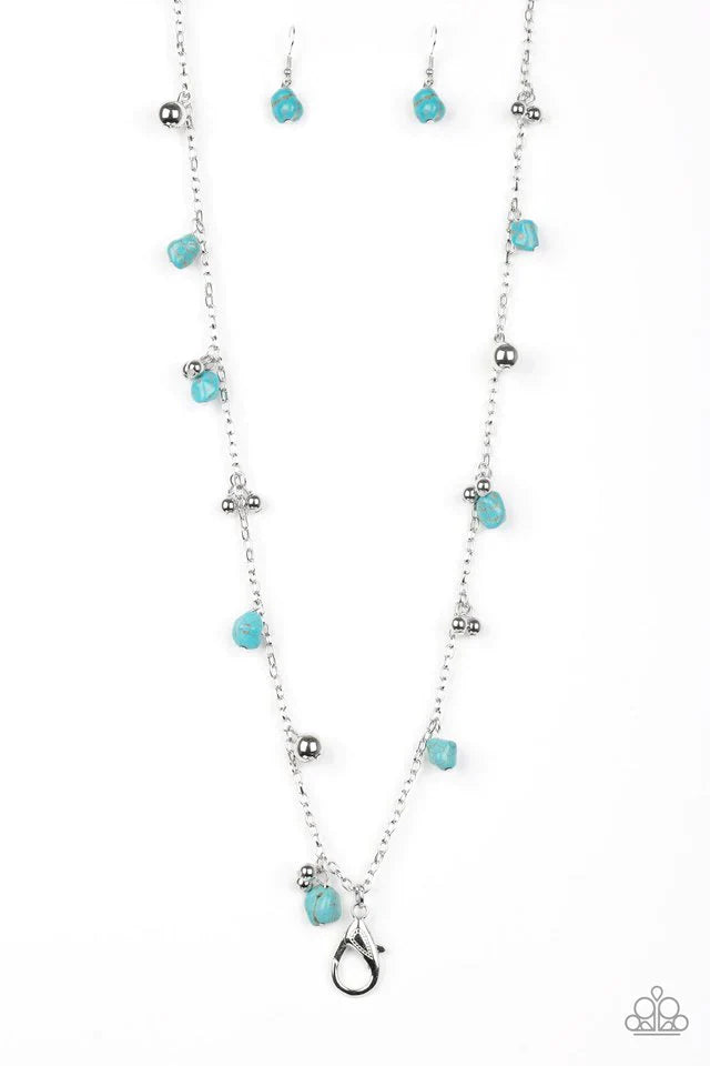 Paparazzi Necklace ~ Both Feet On The Ground - Blue