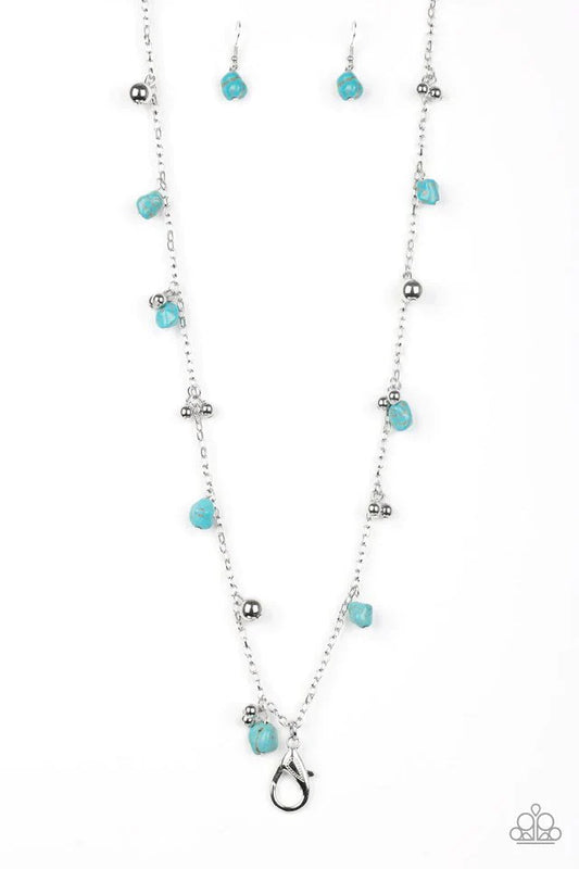Paparazzi Necklace ~ Both Feet On The Ground - Blue