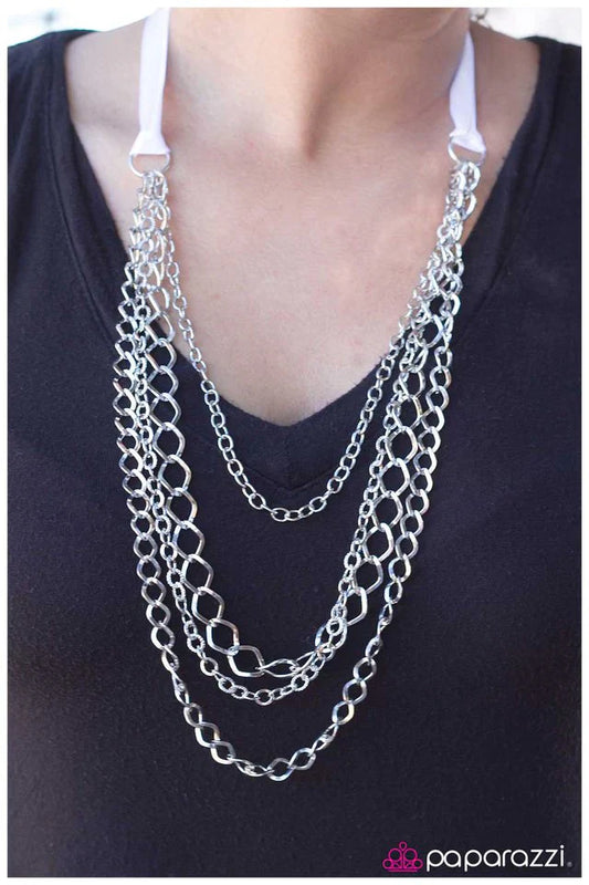 Paparazzi Necklace ~ No Strings Attached - White