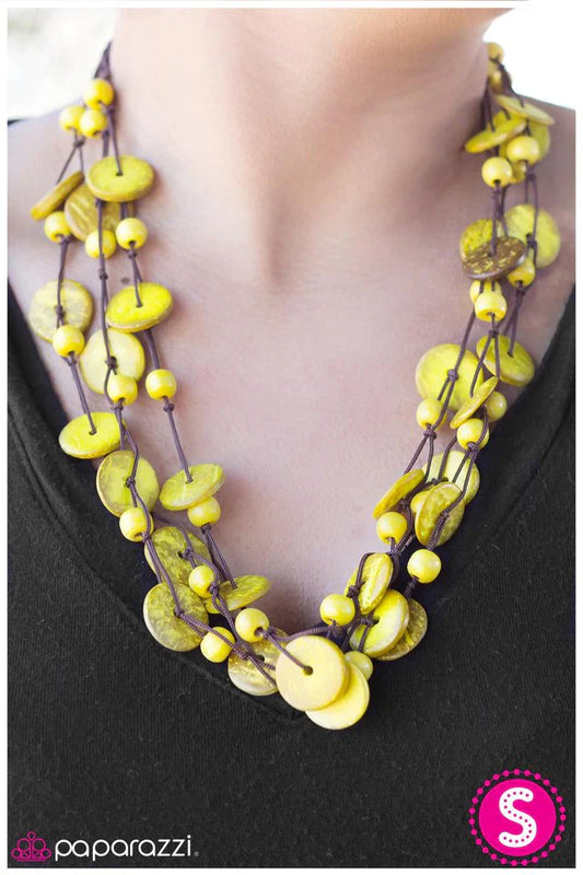 Paparazzi Necklace ~ Of Your Own AcCORD - Yellow