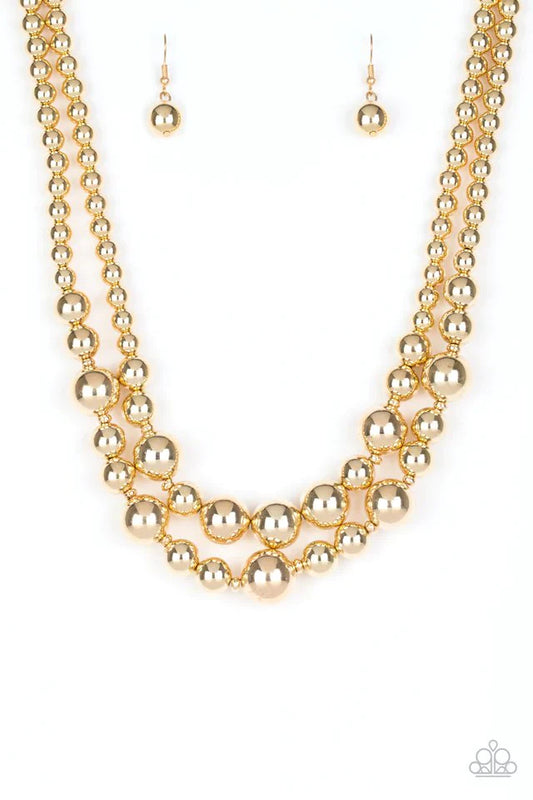 Paparazzi Necklace ~ I Double Dare You - Gold