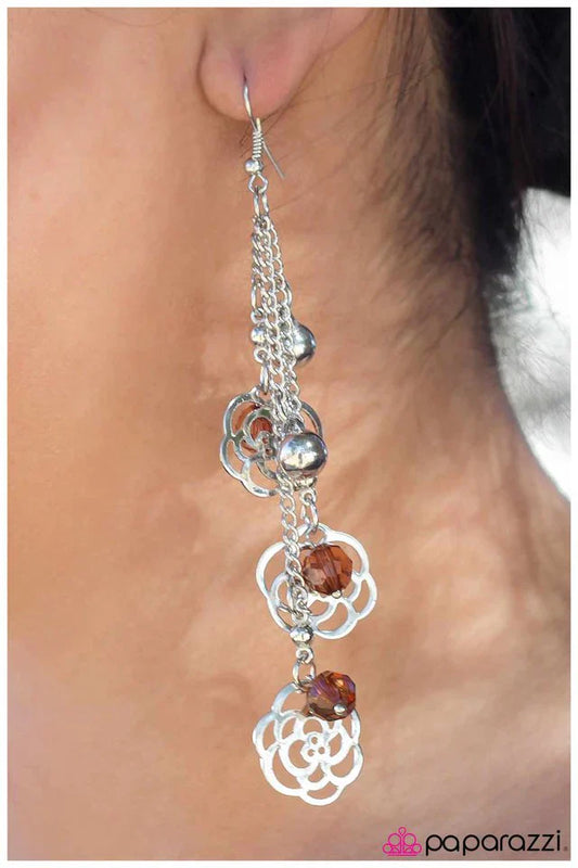 Paparazzi Earring ~ Getting the Hang of It - Brown