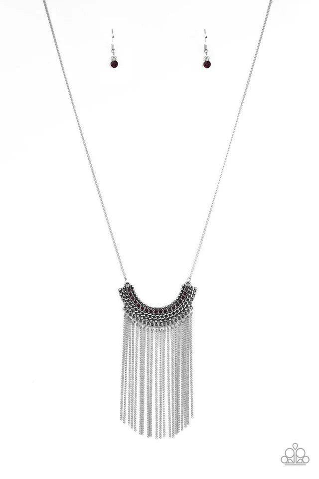 Paparazzi Necklace ~ Glam Mantra - Purple