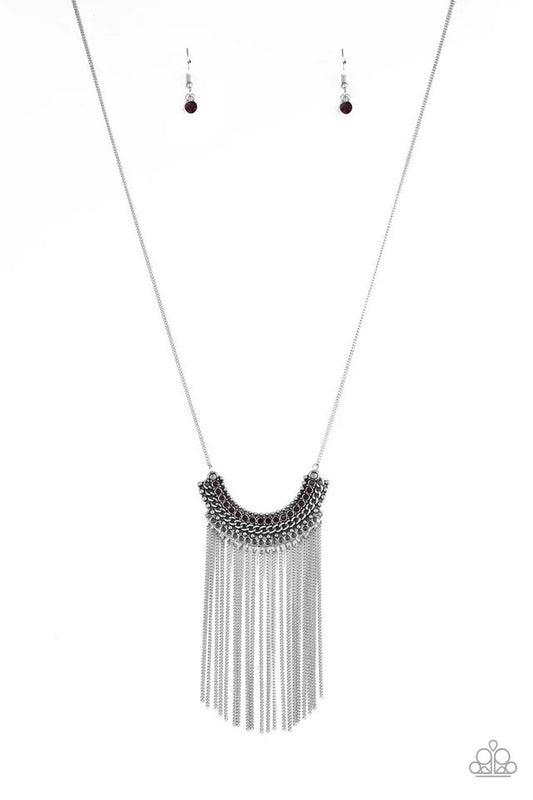 Paparazzi Necklace ~ Glam Mantra - Purple