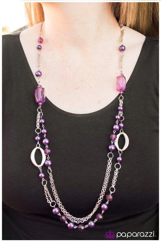 Paparazzi Necklace ~ The Toast of the Town - Purple