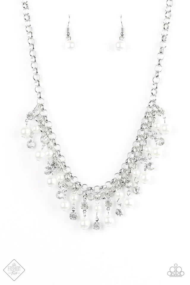 Paparazzi Necklace ~ You May Kiss The Bride - White