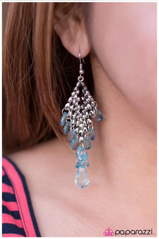 Paparazzi Earring ~ Make A Splash - Blue
