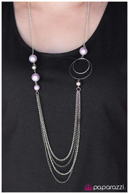 Paparazzi Necklace ~ Gently Glimmering - Purple