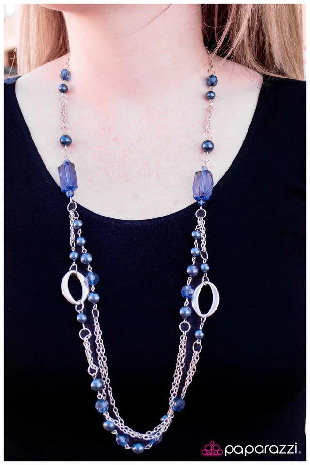 Paparazzi Necklace ~ The Toast of the Town - Blue