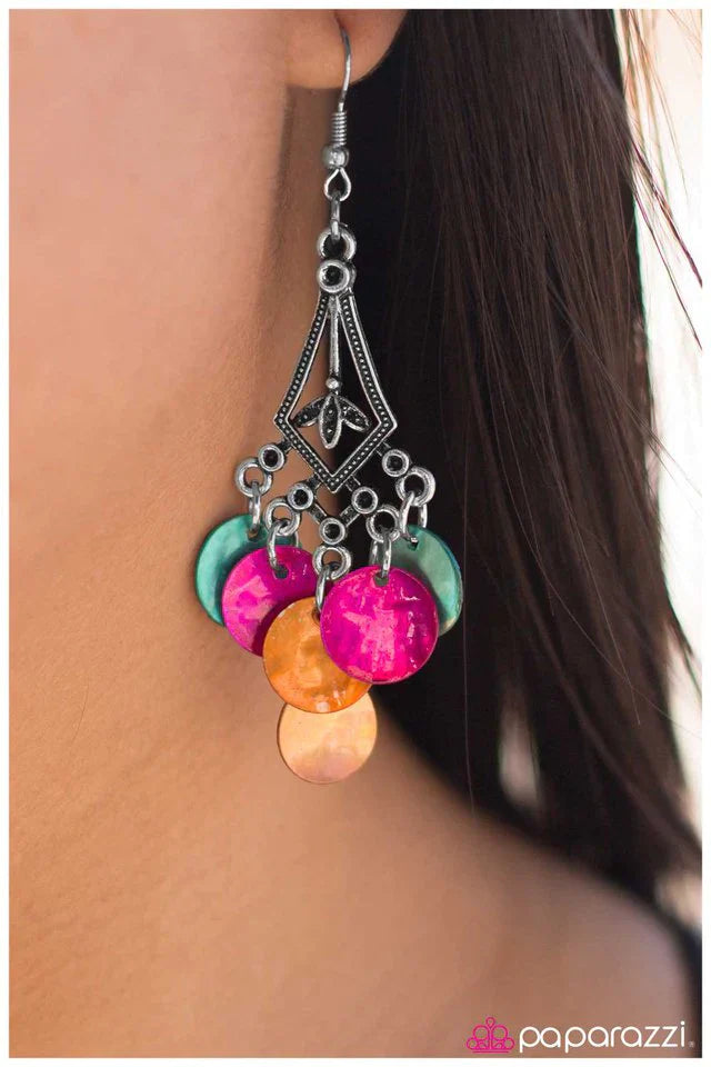 Paparazzi Earring ~ Shimmer and Shake - Multi