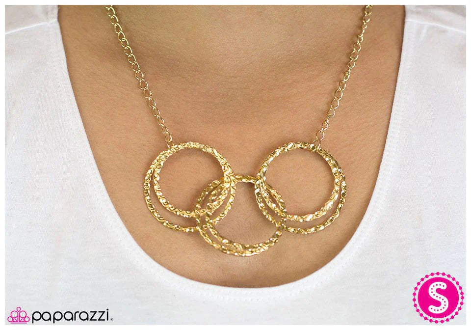 Paparazzi Necklace ~ Going Strong - Gold
