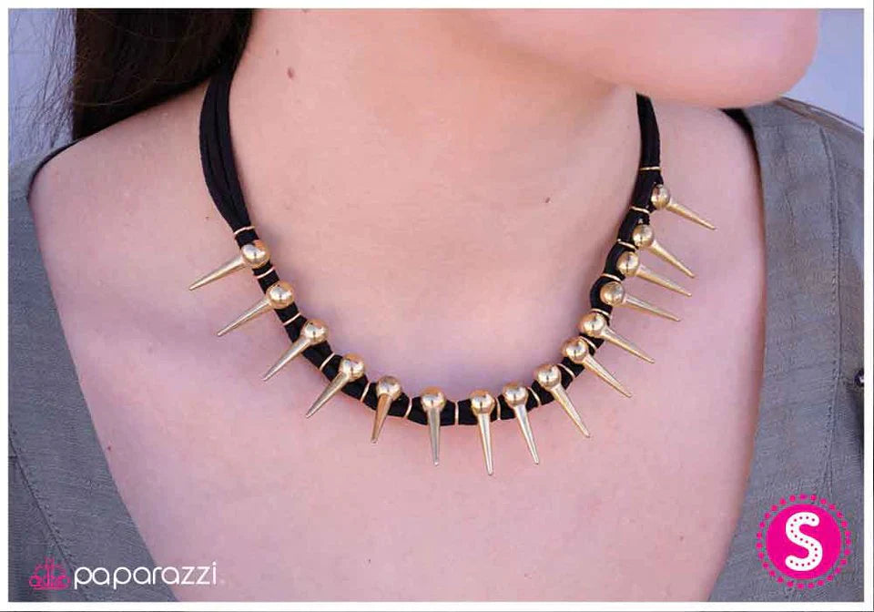 Paparazzi Necklace ~ Dangerous PerSUEDEsions - Black