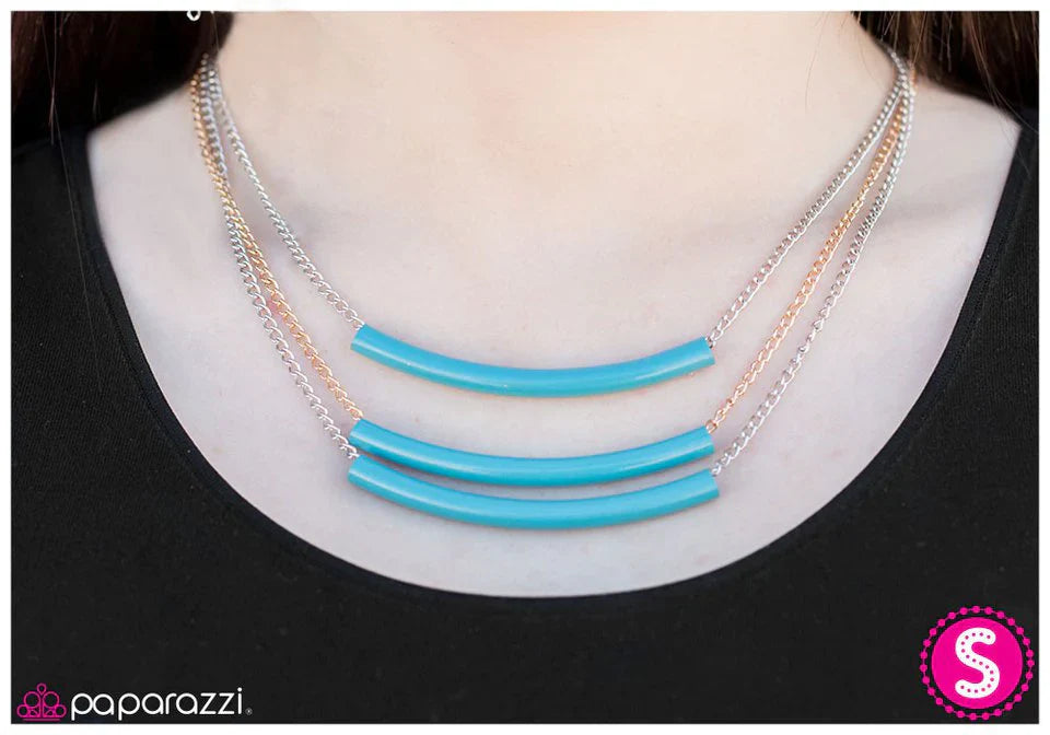 Paparazzi Necklace ~ Right this SWAY - Blue