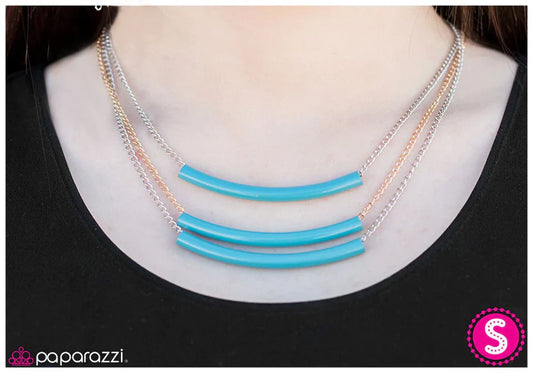 Paparazzi Necklace ~ Right this SWAY - Blue