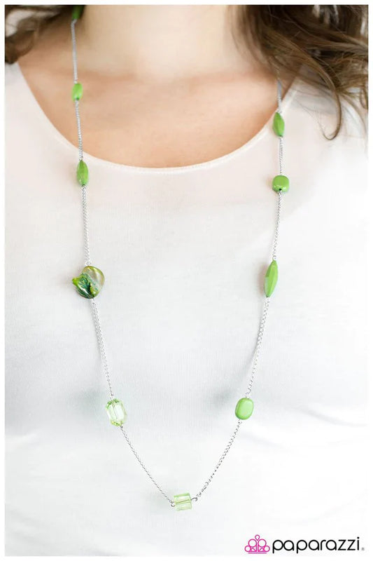 Paparazzi Necklace ~ The Wait Is Over - Green