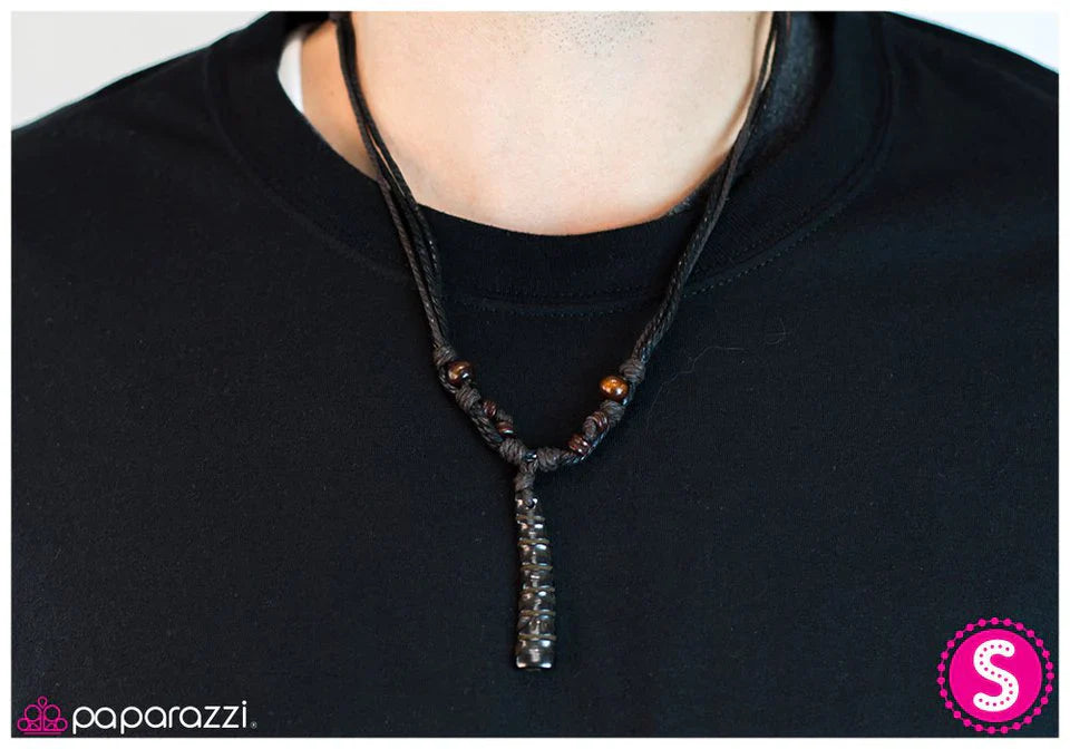 Paparazzi Necklace ~ Stick With It - Black