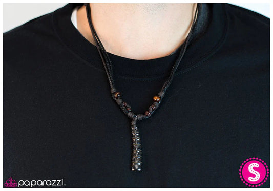 Paparazzi Necklace ~ Stick With It - Black