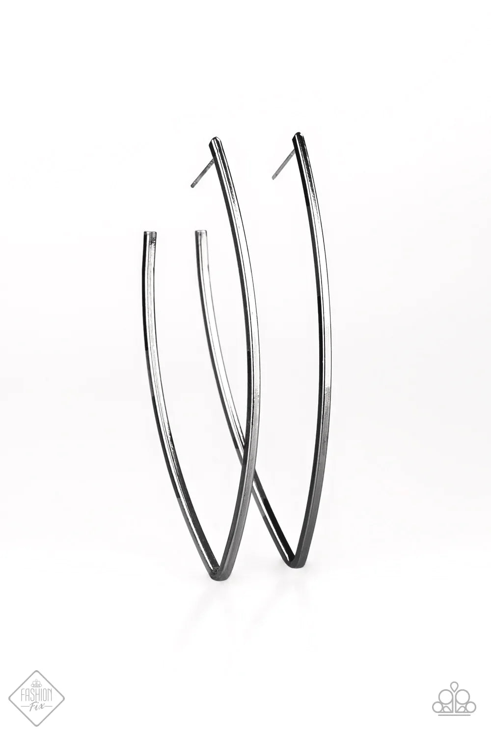 Paparazzi Earring ~ Nothing But Trouble  - Black