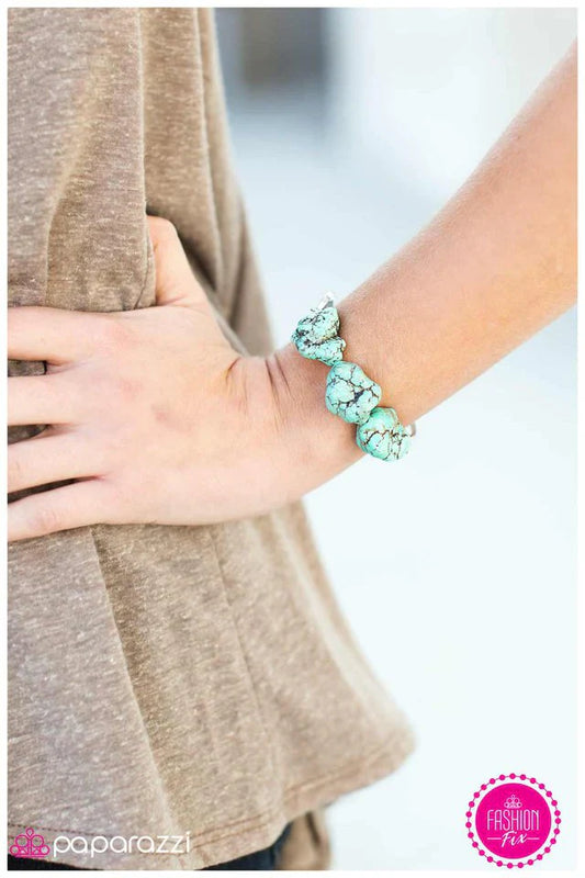 Paparazzi Bracelet ~ Sticks and Stones - Blue