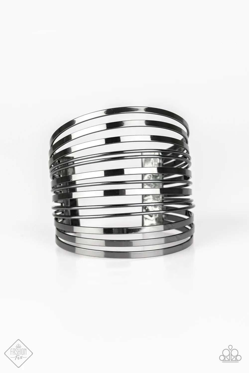 Paparazzi Bracelet ~ Front Line Shine  - Black